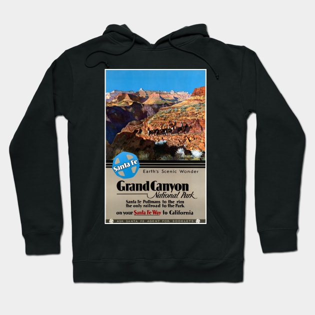 Vintage Travel Poster USA Grand Canyon Hoodie by vintagetreasure